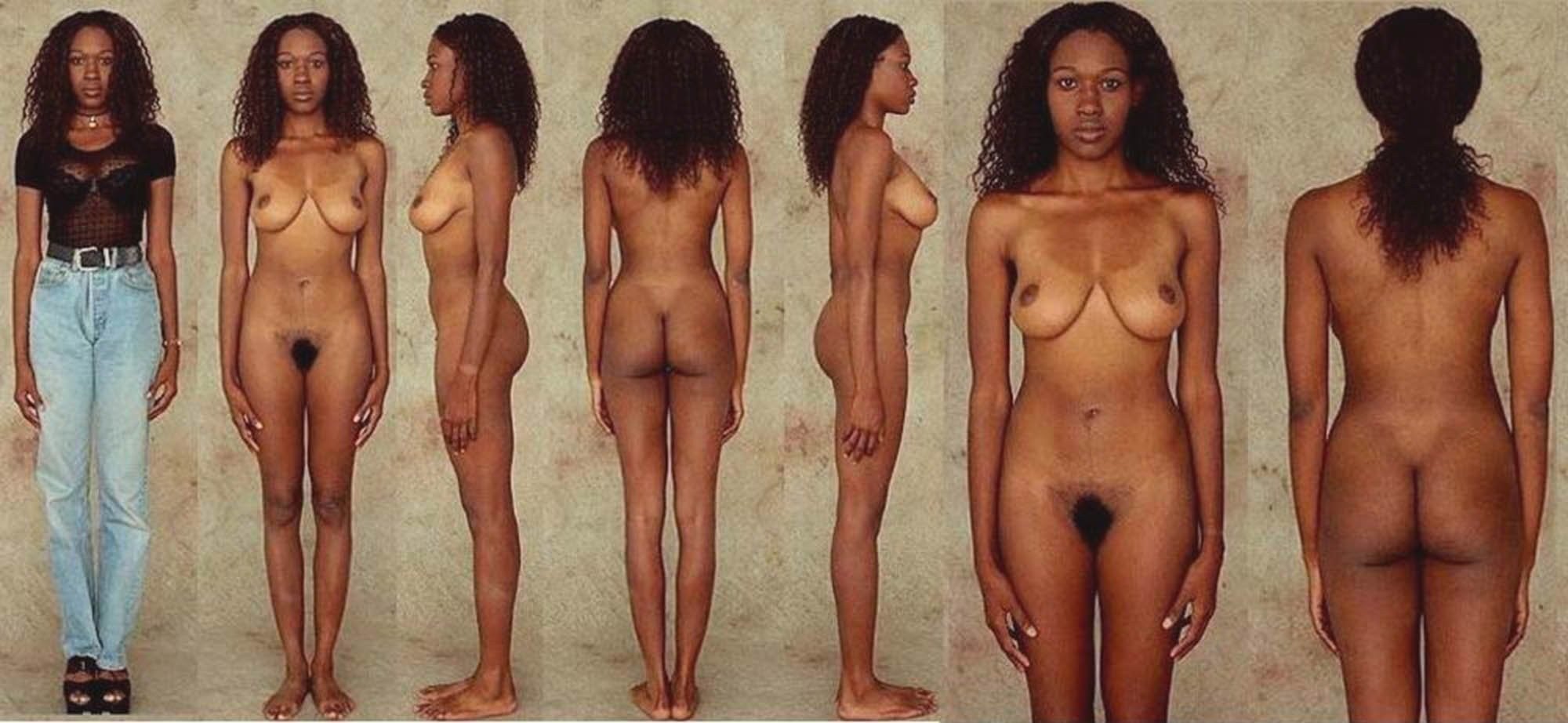 Naked topless ebony females