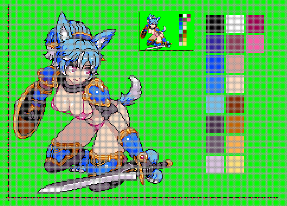 Аниме Pixel Art
