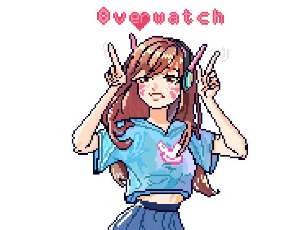 Anime Pixel Art 32x32 аниме