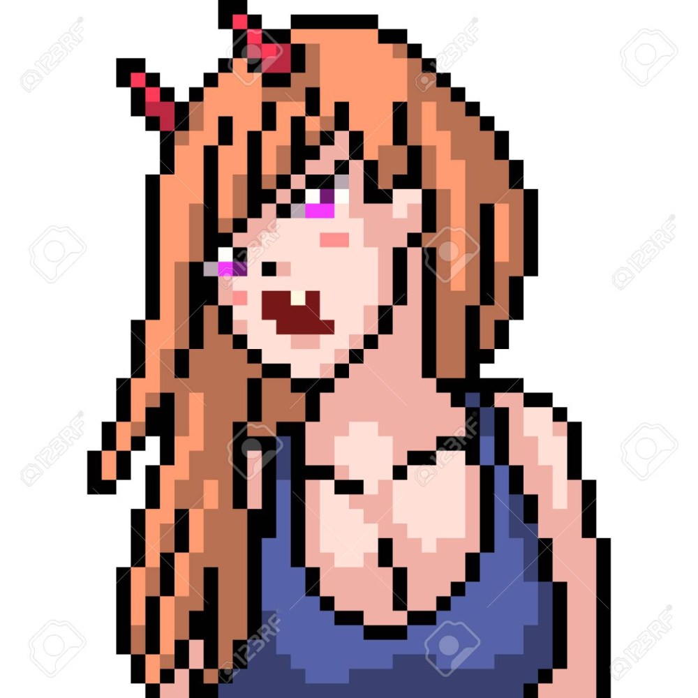 Рыжая девушка Pixel Art