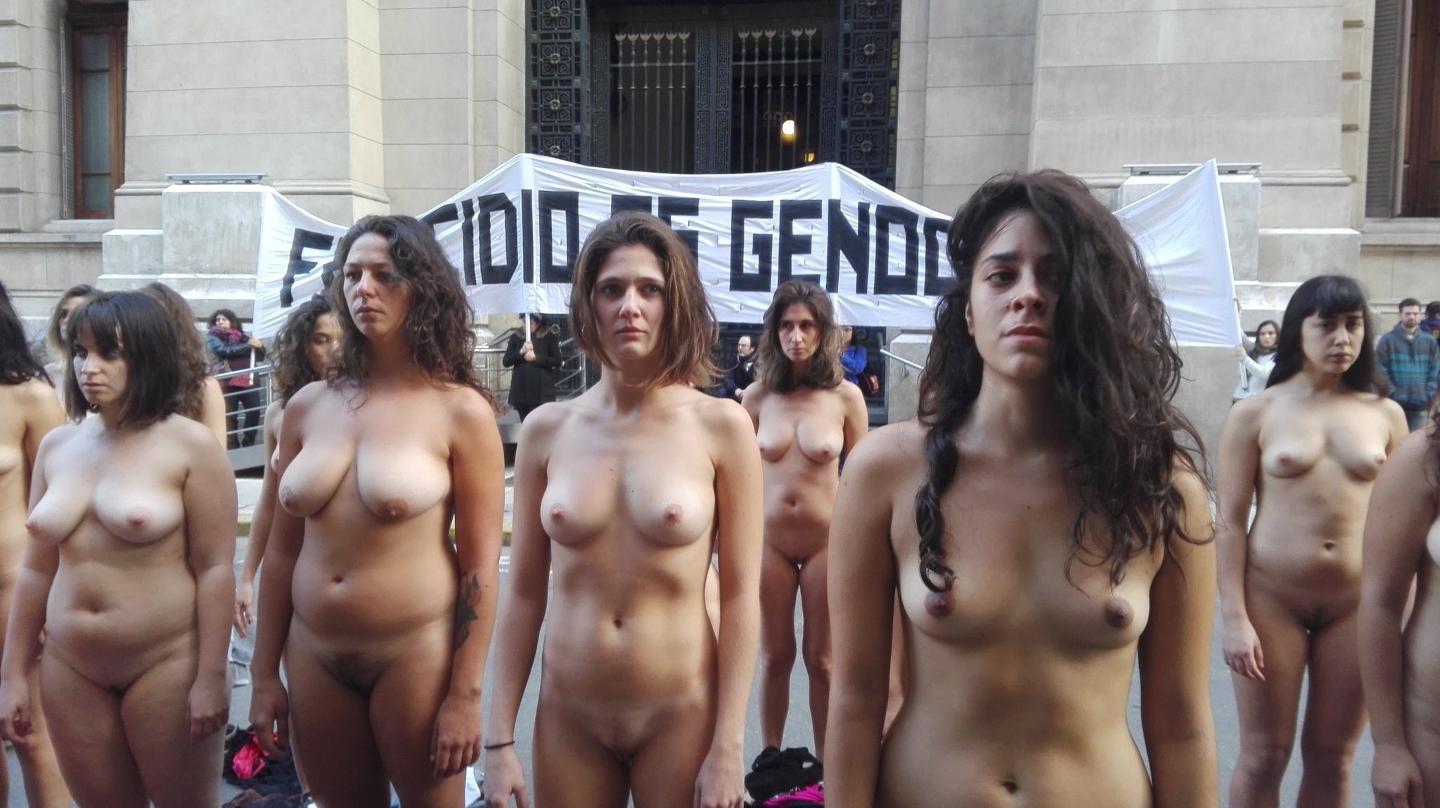 Angry naked women