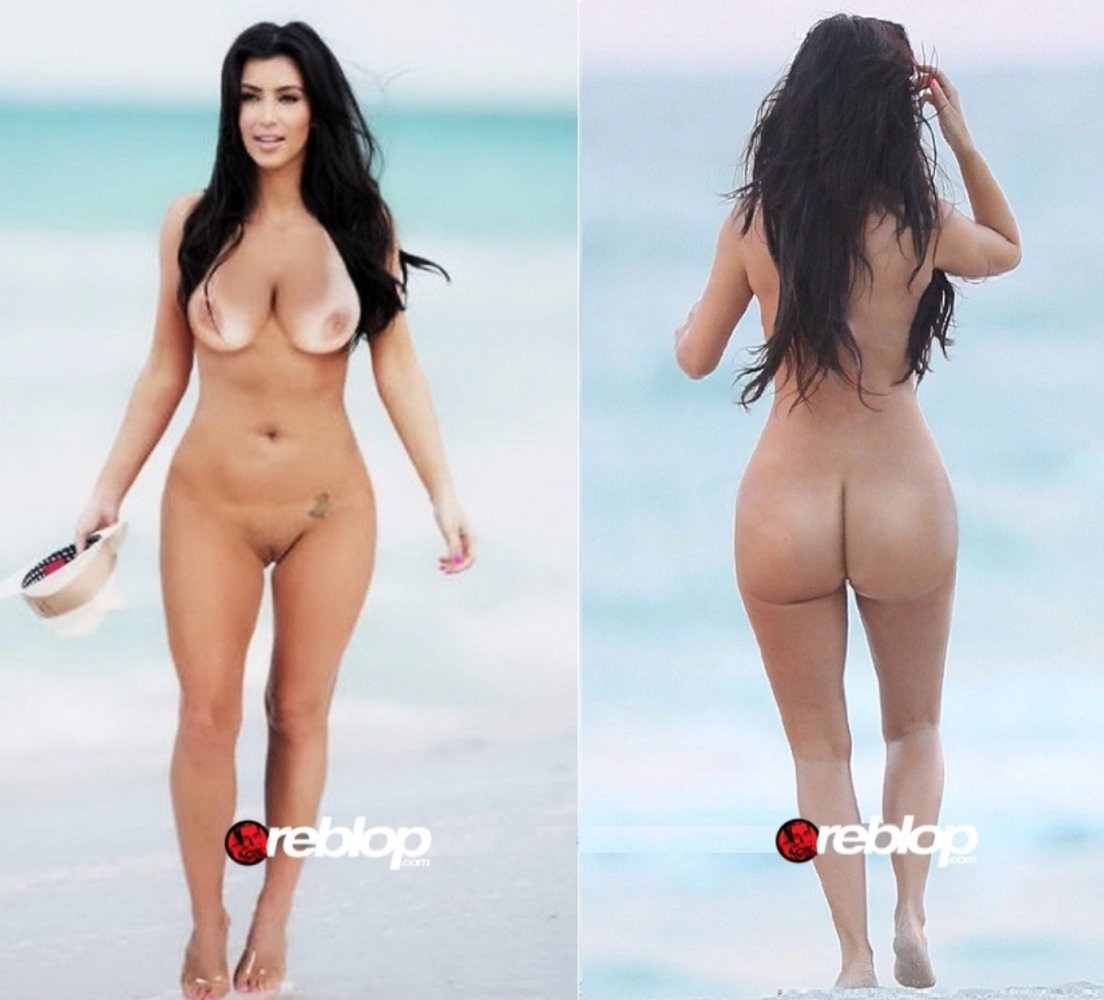 Обнаженная Kim Kardashian