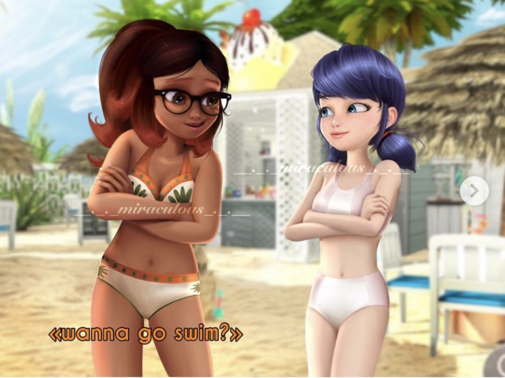 Miraculous Хлоя и Маринетт хентай