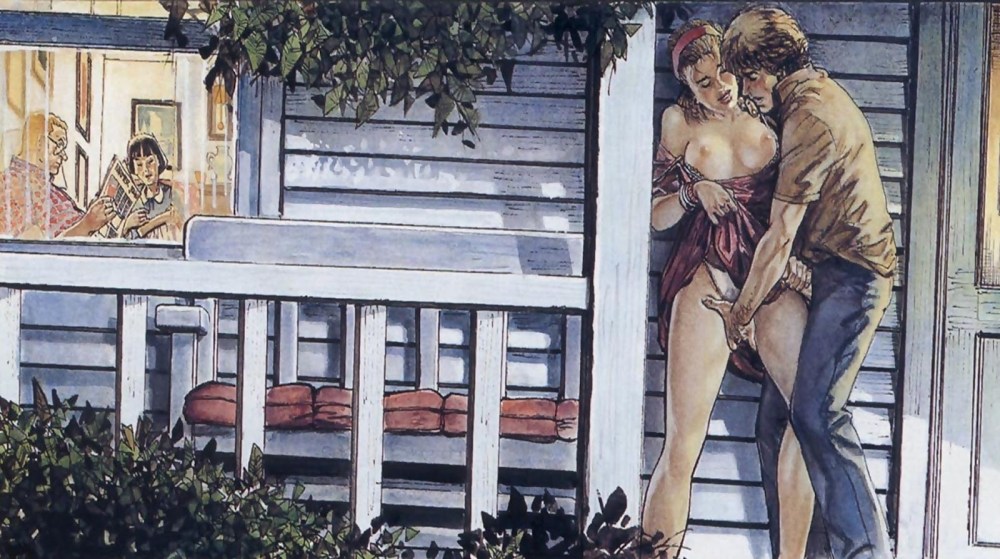 Эротические контурные рисунки карандашом