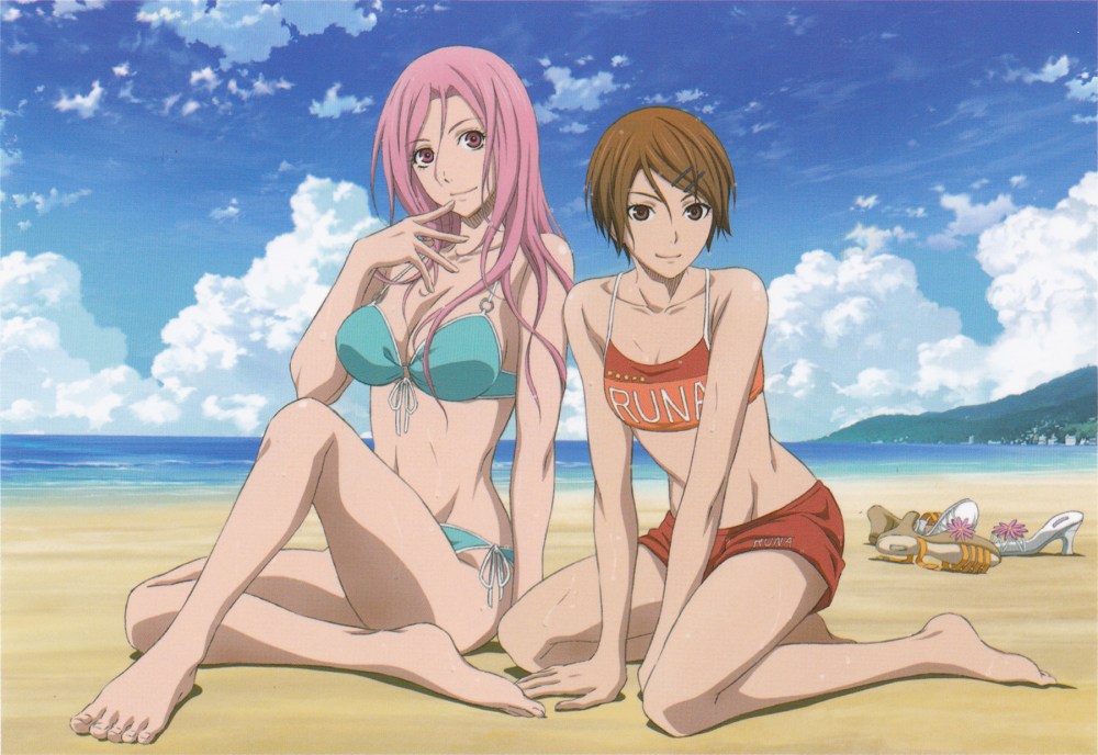 Баскетбол Куроко Момои Сацуки и айда Рико в купальнике