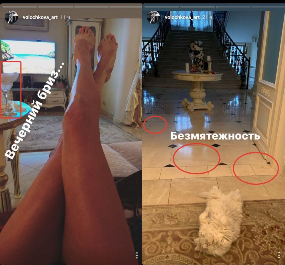 Анастасия Волочкова с домработницей