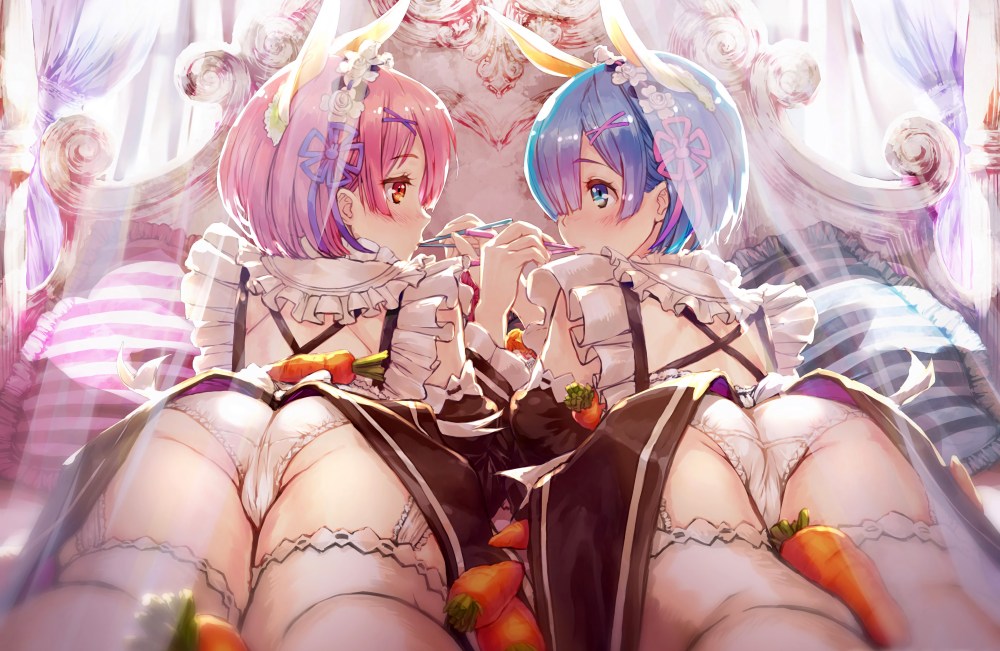 Re Zero Эмилия рем и рам хентай