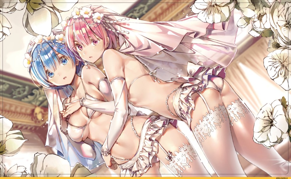 Re Zero хентай Эмилия Рэм и рам