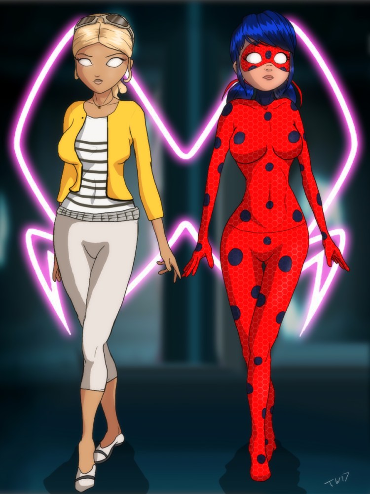Miraculous Хлоя и Маринетт хентай