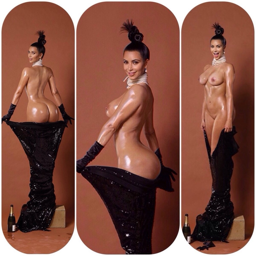 Обнаженная Kim Kardashian