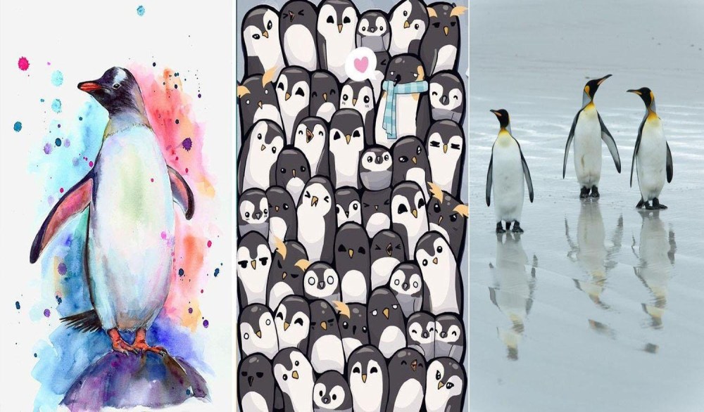 Новогодний Пингвин для срисовки