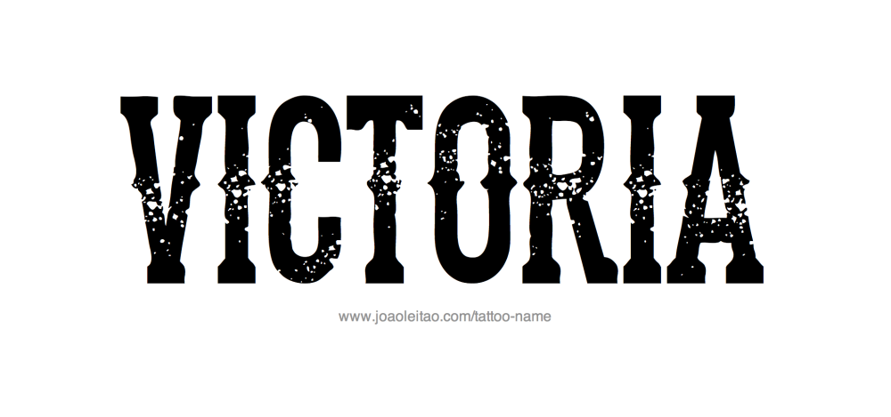 Эскиз тату имени Виктория