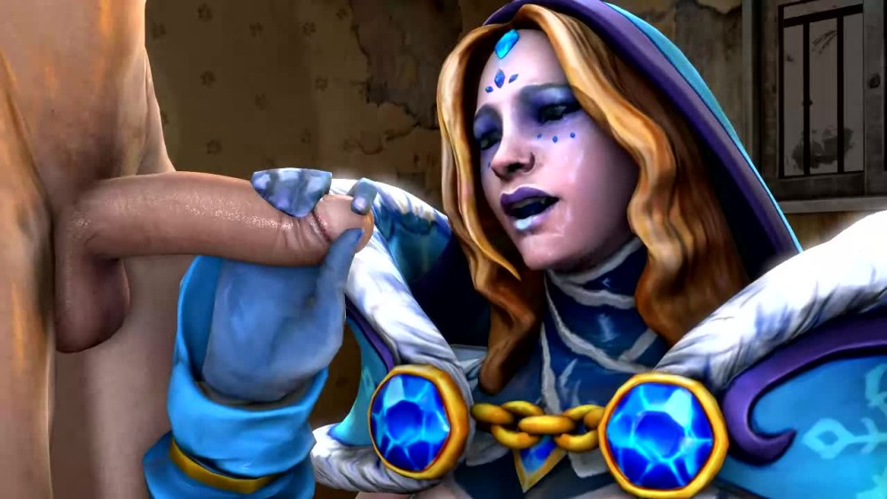 Хентай dota2 Crystal Maiden footjob