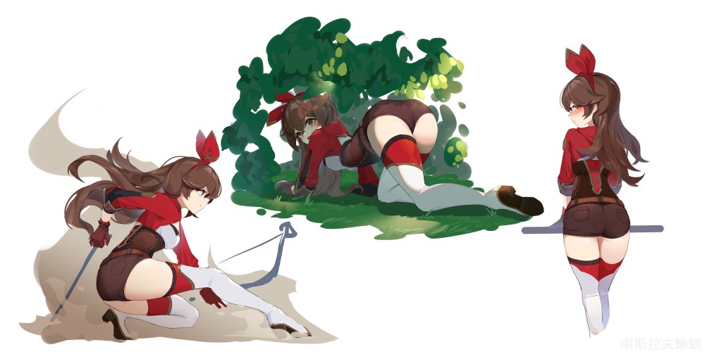 Геншин Импакт Эмбер порноарты