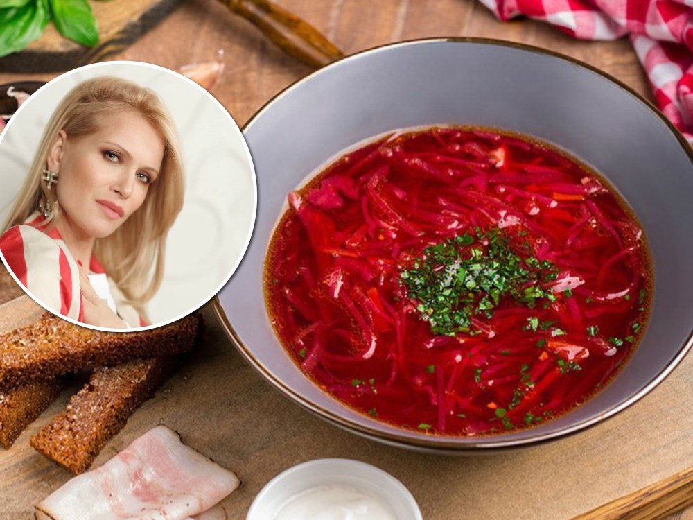Борщ с пампушками