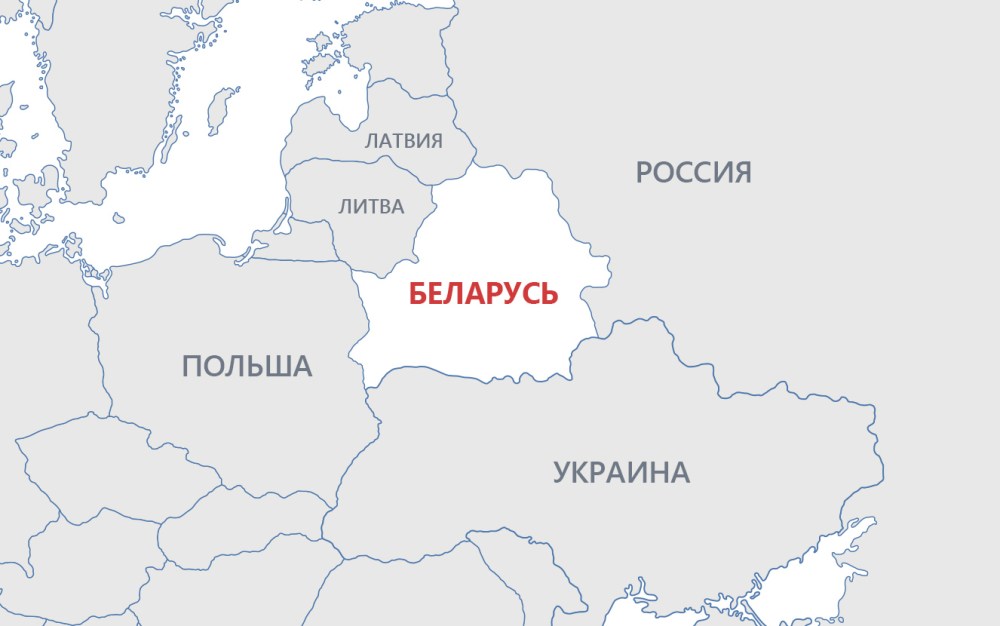 Карта мира Белоруссия с кем граничит