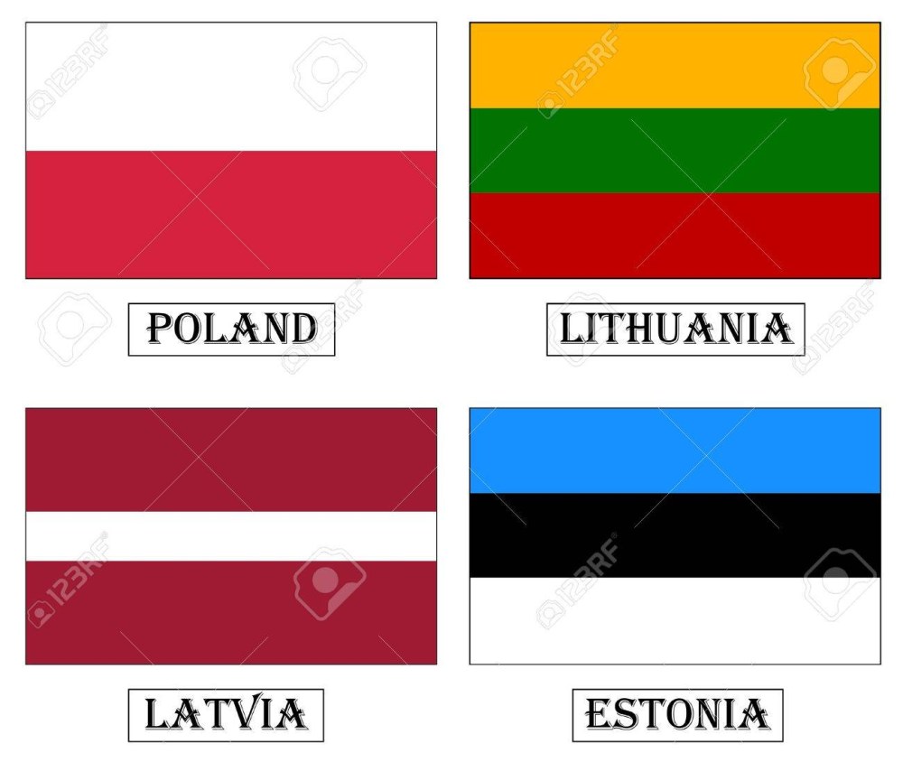 Флаги стран Прибалтики