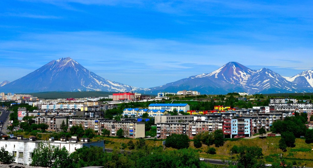 Туристы в горах Камчатки