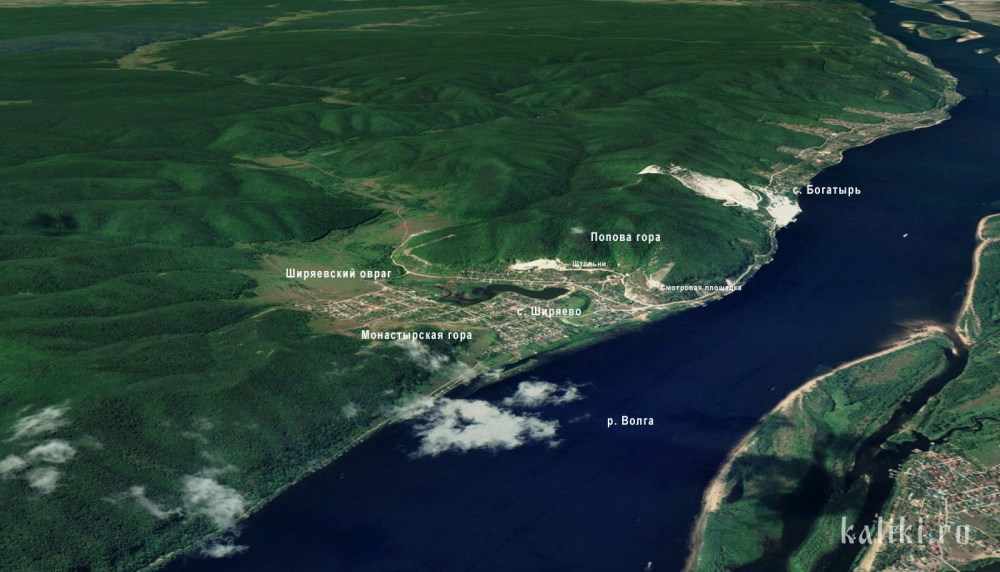 Село Ширяево карта