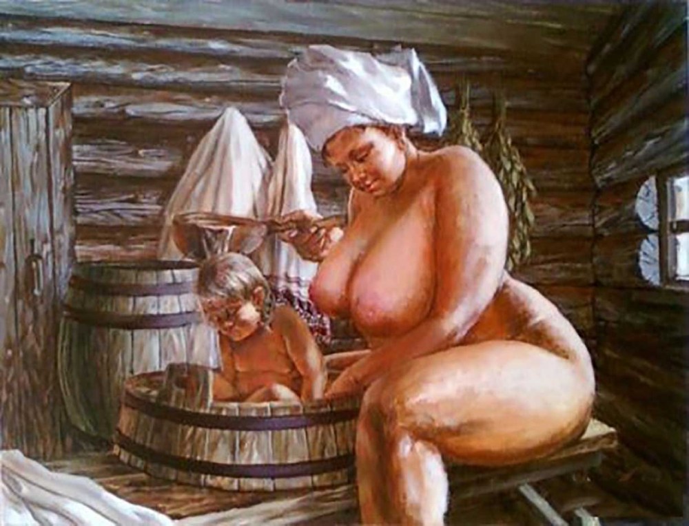 Сисястые красотки в бане
