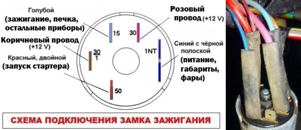 Провода на замок зажигания ВАЗ 2121