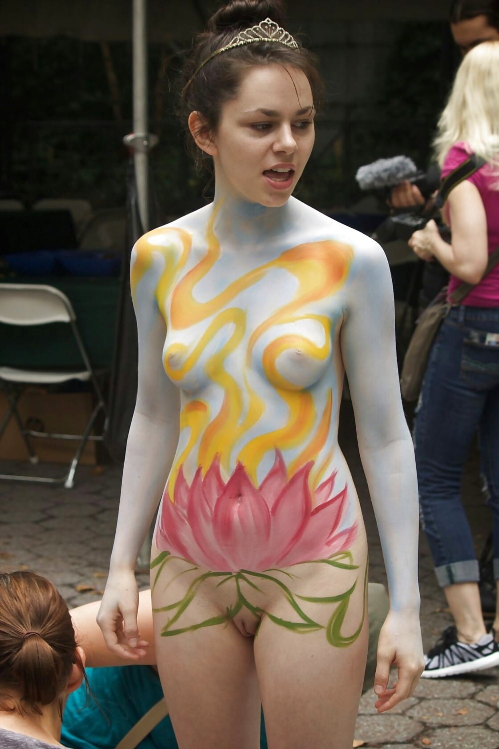 Nude body painting images