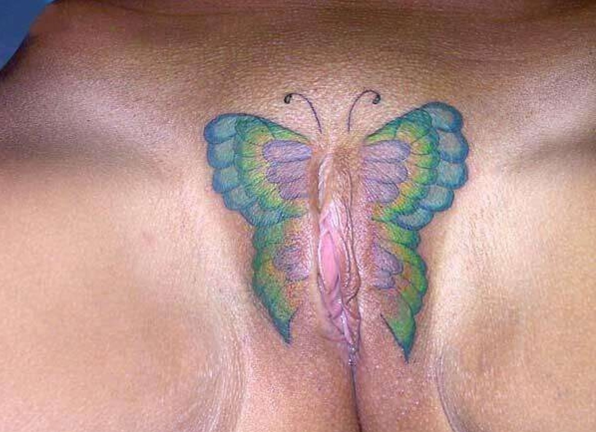 Tattoo butterfly nude