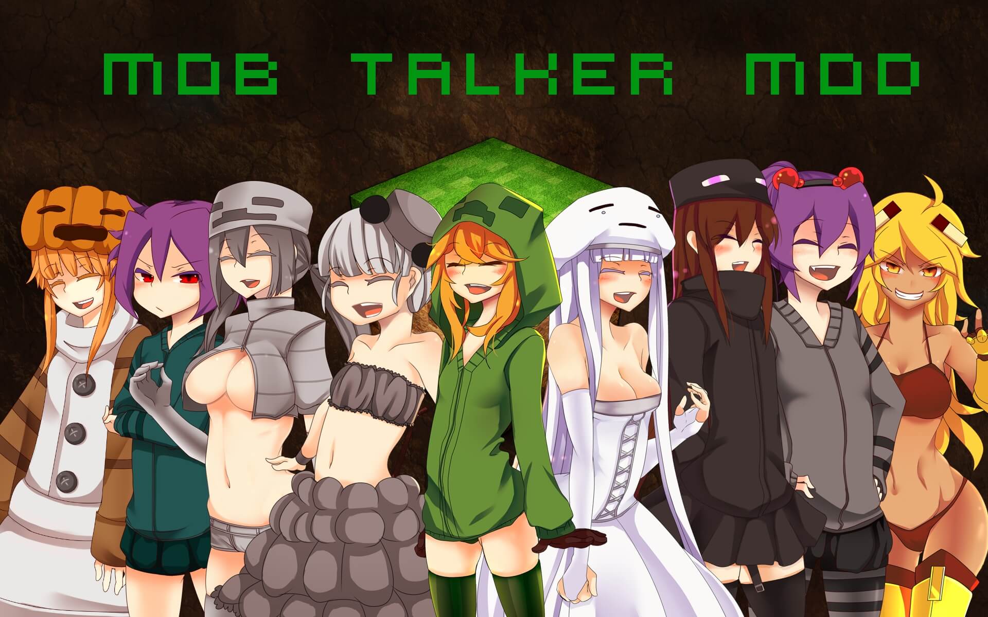 Monster girl mod minecraft. Mob Talker 2 Ифрит. Мобы из МАЙНКРАФТА девочки.