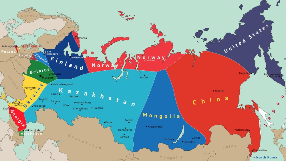 Карта развала России 2022