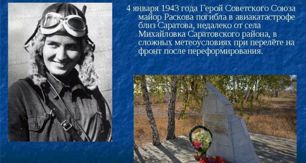 Раскова Марина Михайловна подвиг