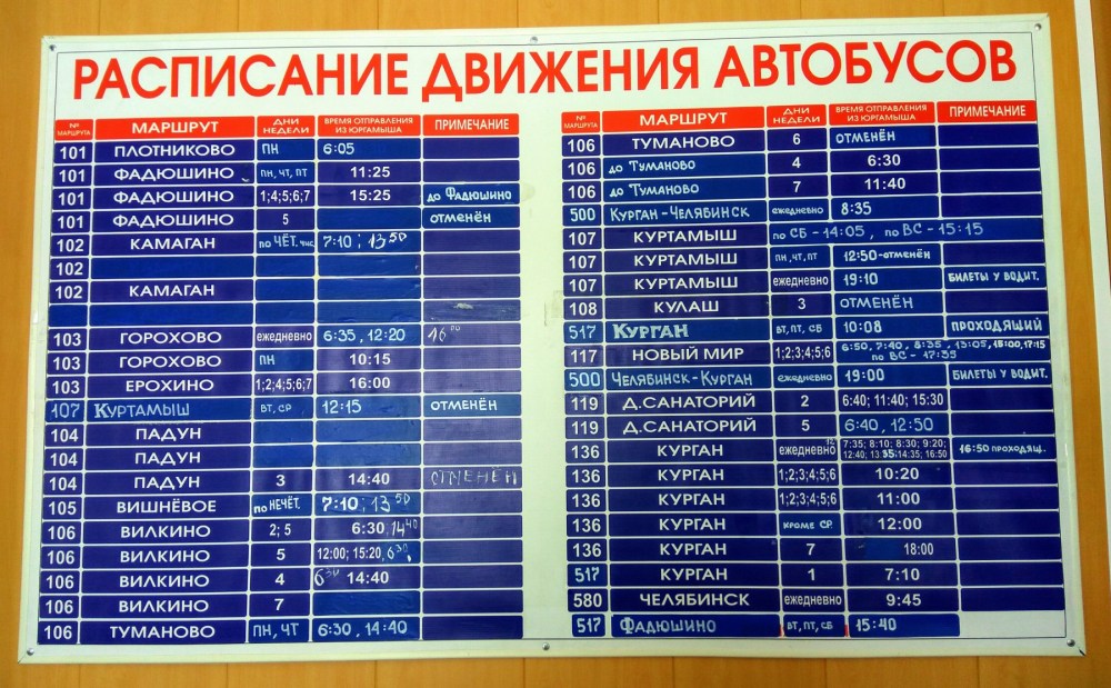 Расписание автобусов Юргамыш Курган