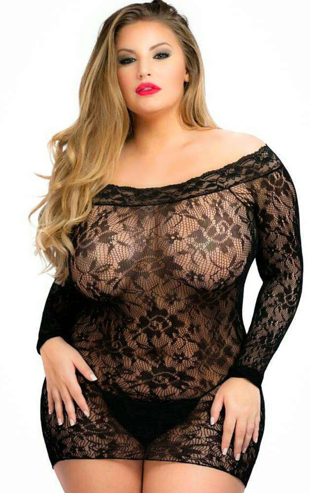 Jowita Zienkiewicz Plus Size прозрачный пеньюар