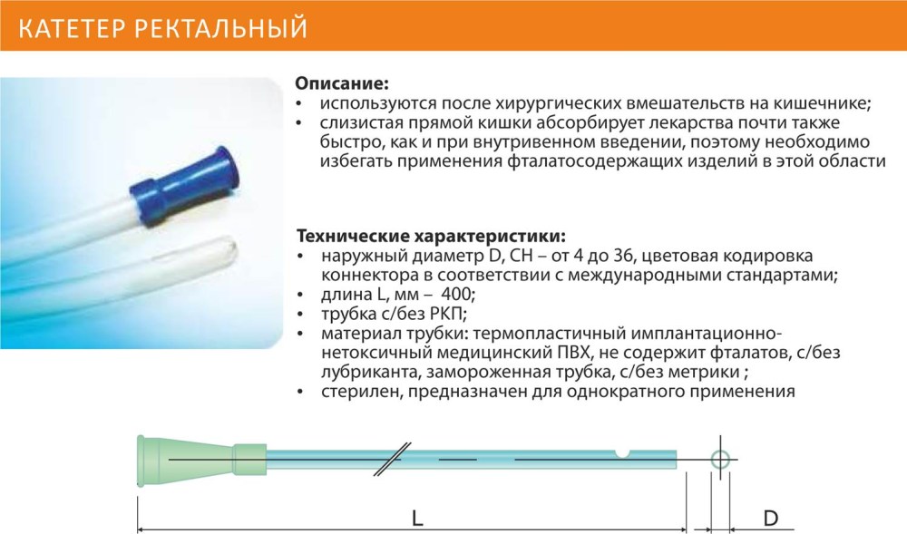 Катетер ректальный Diaflex